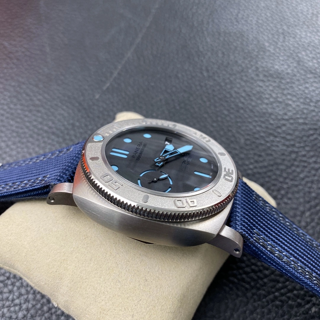CBD Factory Panerai Submersible 47mm Black Dial Blue Luminous Dots, Indexes, and Skeletonized Hands Titanium Bezel Blue Fabric Strap(PAM00985) 1:1 Super Clone – DDP.9010 Movement TopPick 401